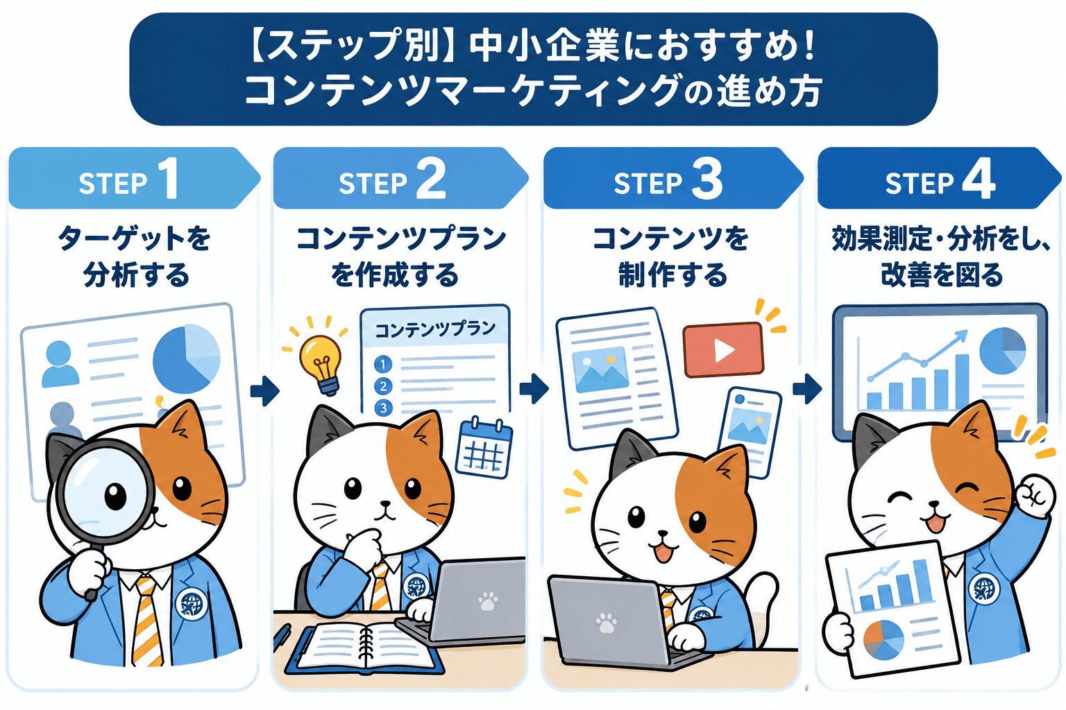【ステップ別】中小企業におすすめ！コンテンツマーケティングの進め方