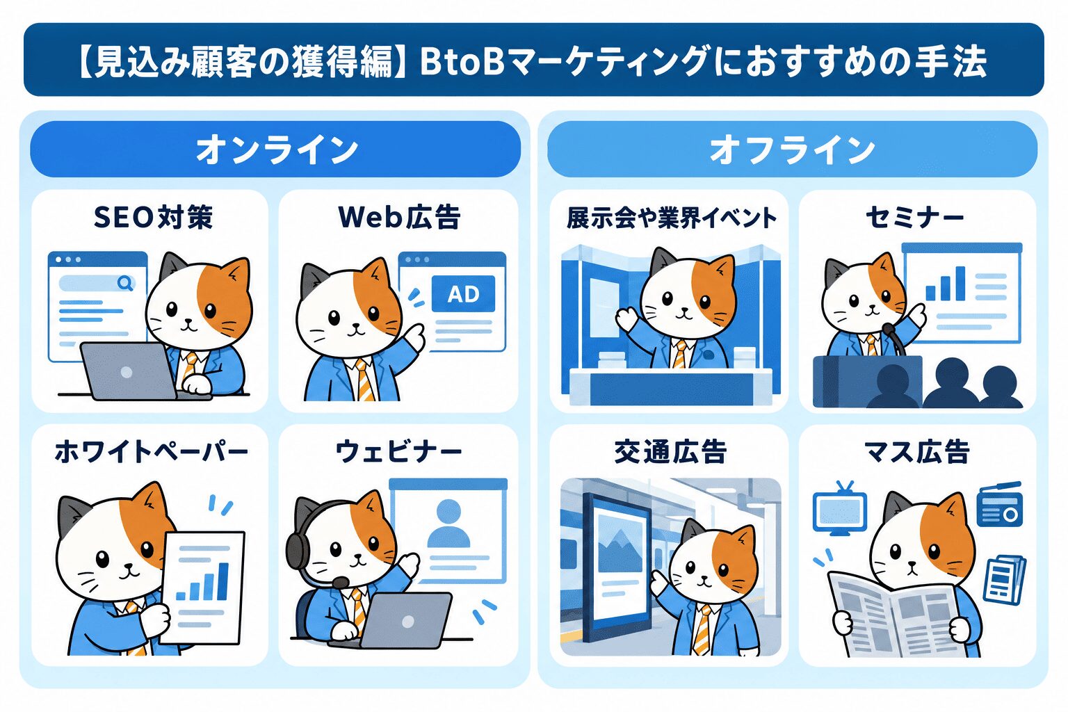 【見込み顧客獲得編】BtoBマーケティングにおすすめの手法